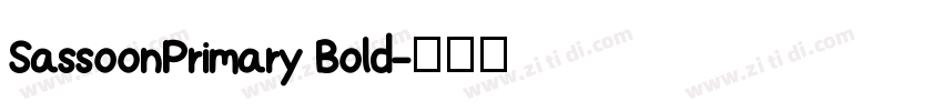 SassoonPrimary Bold字体转换